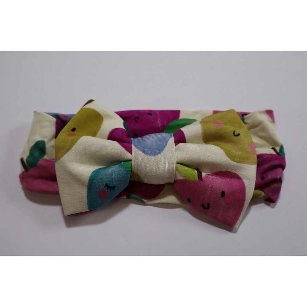 Little Sleepies Apple of My Eye Knotted Bow Headband Bamboo NB-3T